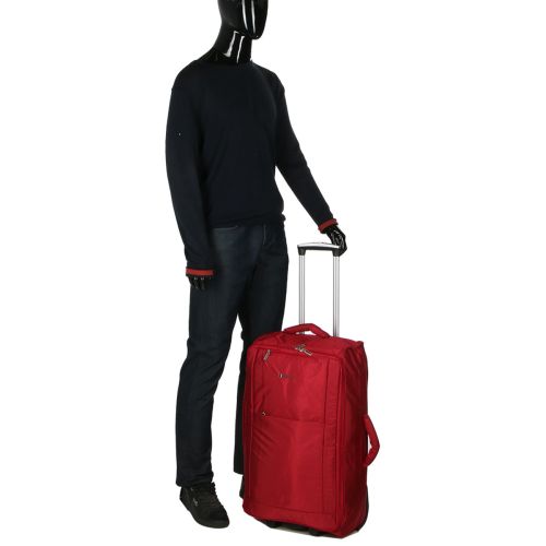 Чемодан Средний (M) тканевый на 2 колесах Airtex 525 Queluz 64x38x21 см 51 л Красный