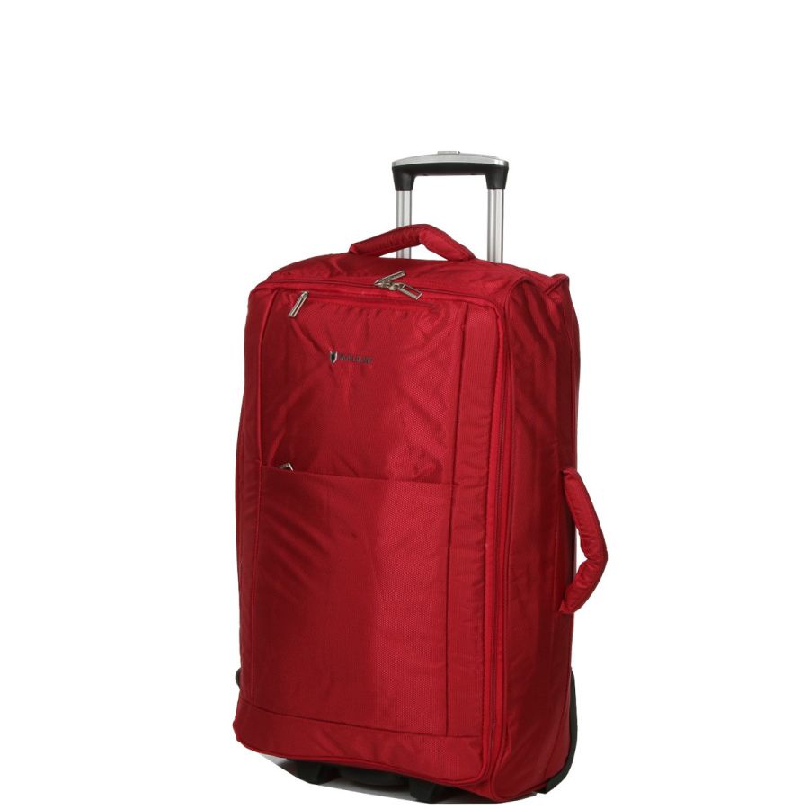 Чемодан Средний (M) тканевый на 2 колесах Airtex 525 Queluz 64x38x21 см 51 л Красный