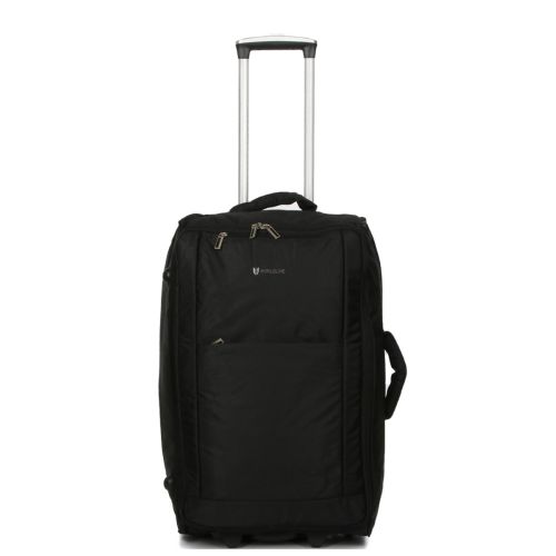 Чемодан Средний (M) тканевый на 2 колесах Airtex 525 Queluz 64x38x21 см 51 л Черный