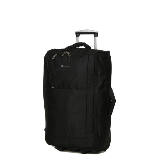 Чемодан Средний (M) тканевый на 2 колесах Airtex 525 Queluz 64x38x21 см 51 л Черный