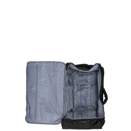 Чемодан Средний (M) тканевый на 2 колесах Airtex 525 Queluz 64x38x21 см 51 л Черный