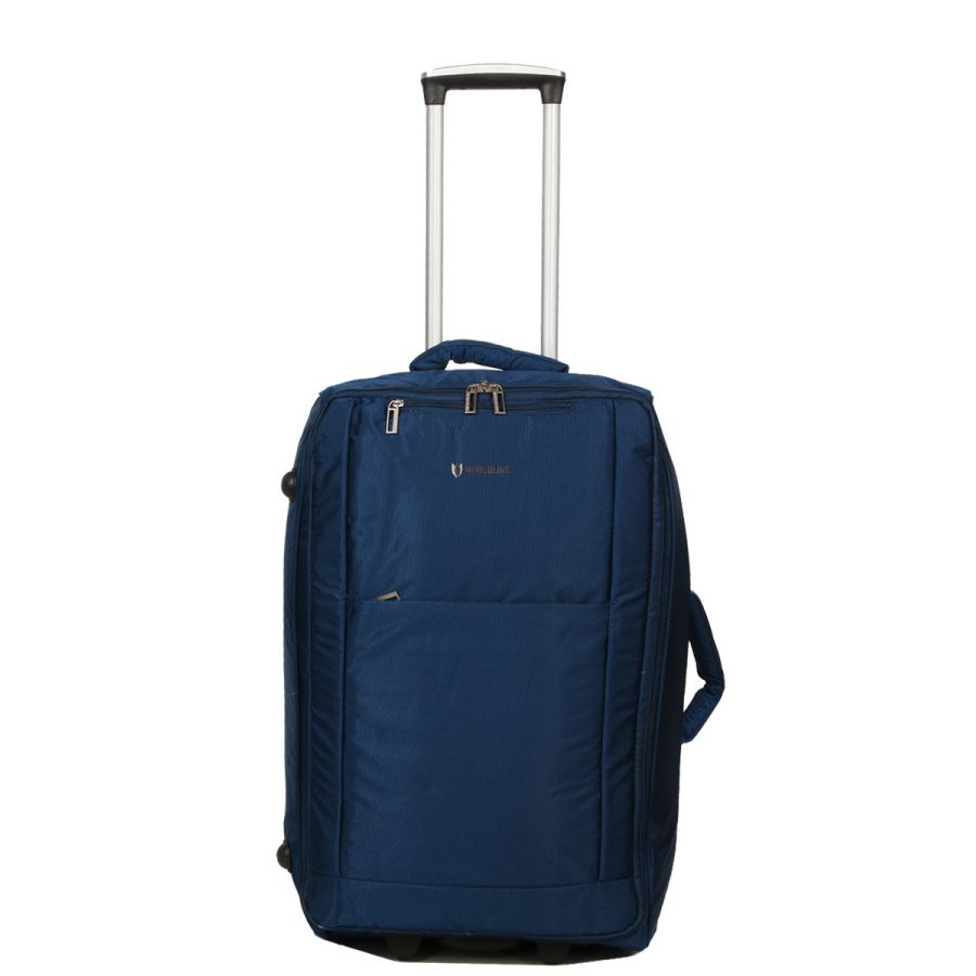 Чемодан Средний (M) тканевый на 2 колесах Airtex 525 Queluz 64x38x21 см 51 л Синий