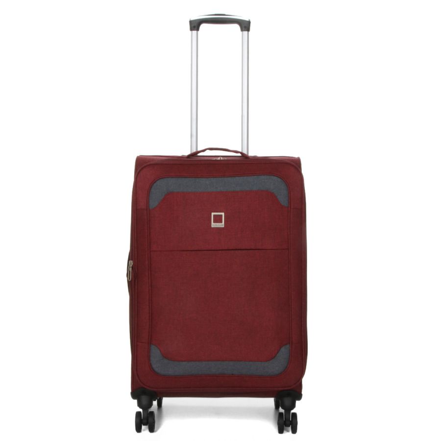 Чемодан Средний (M) тканевый Airtex Worldline Tirana 608 на 4 колесах 65x41x23см 69л Бордовый