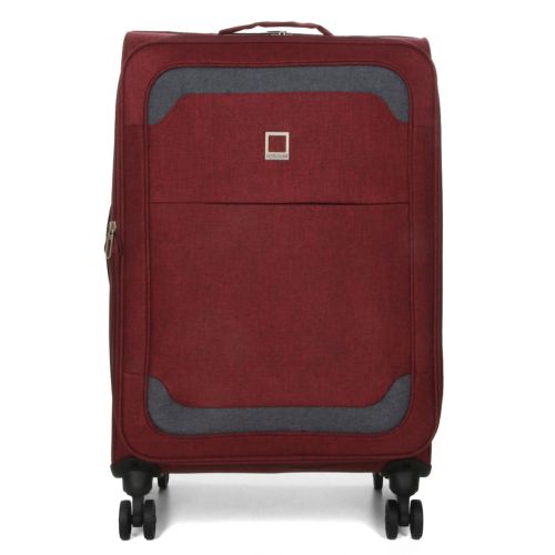 Чемодан Средний (M) тканевый Airtex Worldline Tirana 608 на 4 колесах 65x41x23см 69л Бордовый