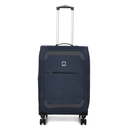 Чемодан Средний (M) тканевый Airtex Worldline Tirana 608 на 4 колесах 65x41x23см 69л Синий