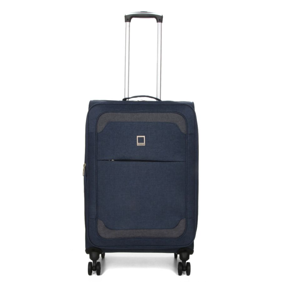Чемодан Средний (M) тканевый Airtex Worldline Tirana 608 на 4 колесах 65x41x23см 69л Синий