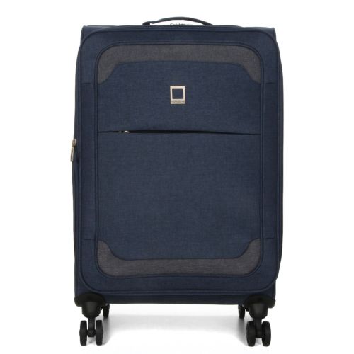Чемодан Средний (M) тканевый Airtex Worldline Tirana 608 на 4 колесах 65x41x23см 69л Синий