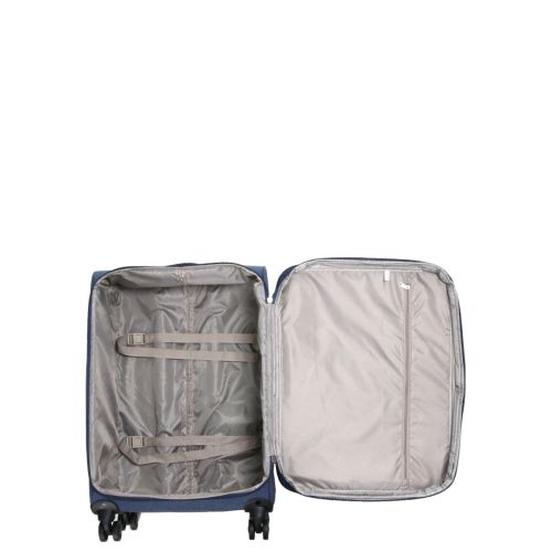 Чемодан Средний (M) тканевый Airtex Worldline Tirana 608 на 4 колесах 65x41x23см 69л Синий