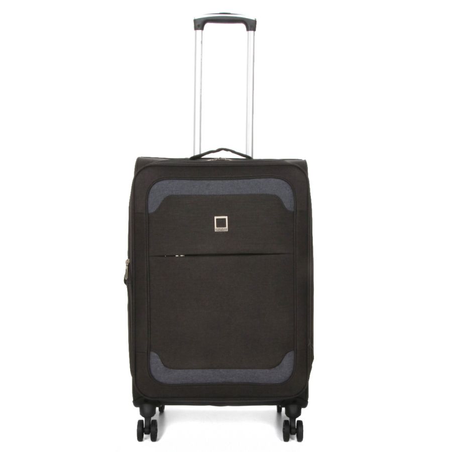 Чемодан Средний (M) тканевый Airtex Worldline Tirana 608 на 4 колесах 65x41x23см 69л Серый