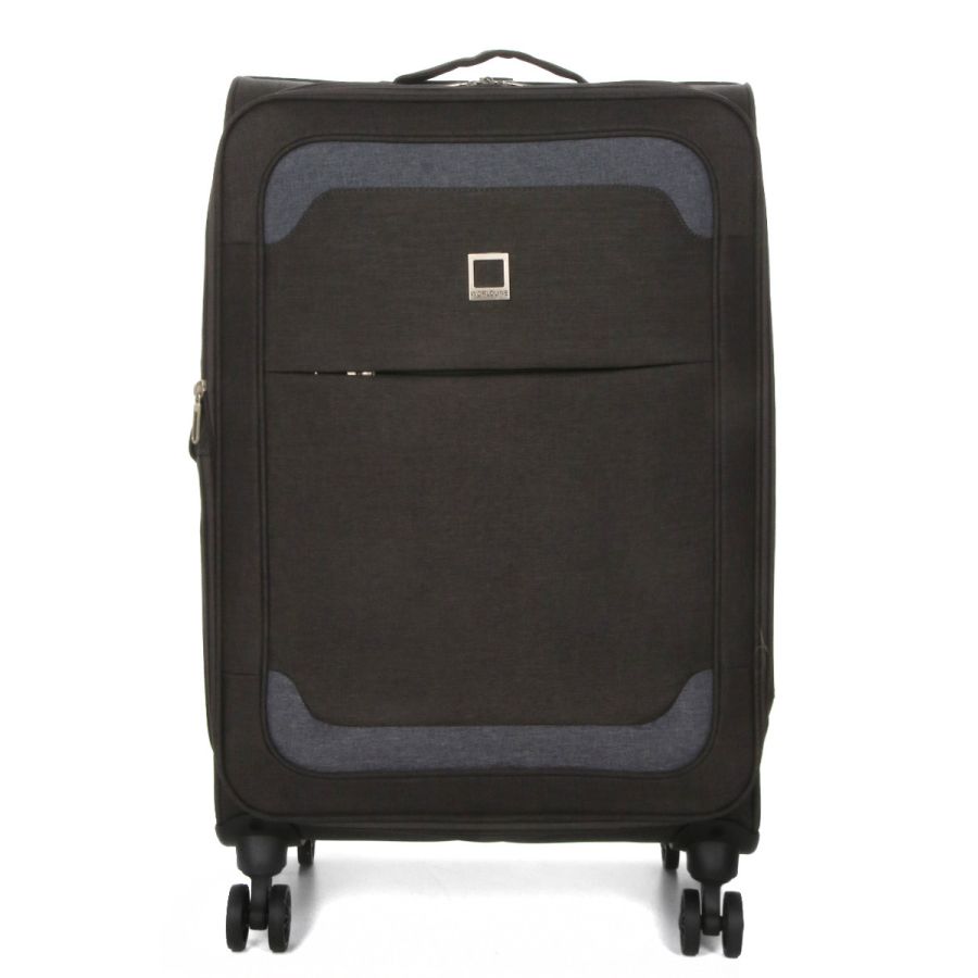 Чемодан Средний (M) тканевый Airtex Worldline Tirana 608 на 4 колесах 65x41x23см 69л Серый