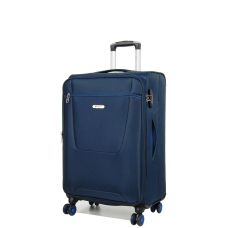 Чемодан Средний (M) тканевый на 4 колесах Airteх 825 67х42х28 см 67 л Синий