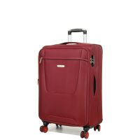 Чемодан тканевый Средний (M) на 4 колесах Airteх 825 57 л 67х42х28 см Бордовый