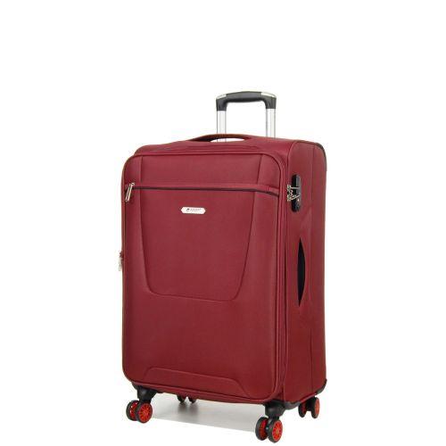 Чемодан тканевый Средний (M) на 4 колесах Airtex 825 57 л 67х42х28 см Бордовый