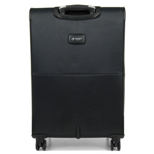 Чемодан Средний (М) Airtex 825 55х35х20 см 27 л тканевый 4 колеса Черный