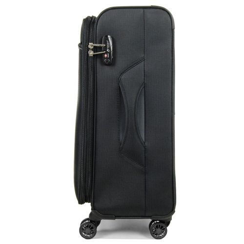 Чемодан Средний (М) Airtex 825 55х35х20 см 27 л тканевый 4 колеса Черный