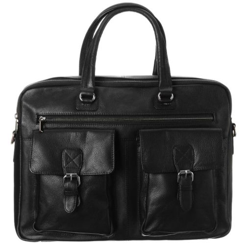 Мужская кожаная сумка-портфель для ноутбука 14 дюймов Always Wild LAP15602NDM Черная