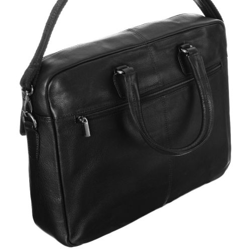 Мужская кожаная сумка-портфель для ноутбука 14 дюймов Always Wild LAP15602NDM Черная