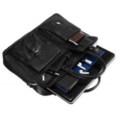 Мужская кожаная сумка-портфель для ноутбука 14 дюймов Always Wild LAP15602NDM Черная