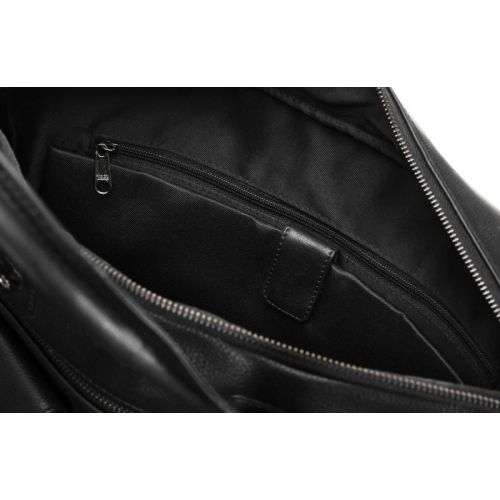 Мужская кожаная сумка-портфель для ноутбука 14 дюймов Always Wild LAP15602NDM Черная