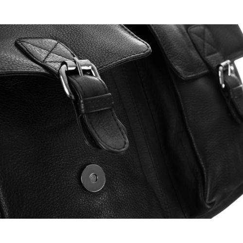 Мужская кожаная сумка-портфель для ноутбука 14 дюймов Always Wild LAP15602NDM Черная