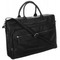 Мужская кожаная сумка, портфель для ноутбука Always Wild LAP513NDM черная
