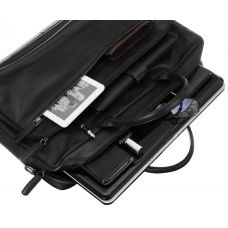 Мужская кожаная сумка, портфель для ноутбука Always Wild LAP513NDM черная