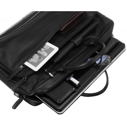 Мужская кожаная сумка, портфель для ноутбука Always Wild LAP513NDM черная