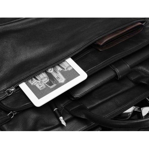 Мужская кожаная сумка, портфель для ноутбука Always Wild LAP513NDM черная