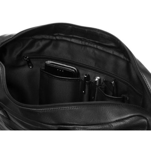 Мужская кожаная сумка, портфель для ноутбука Always Wild LAP513NDM черная