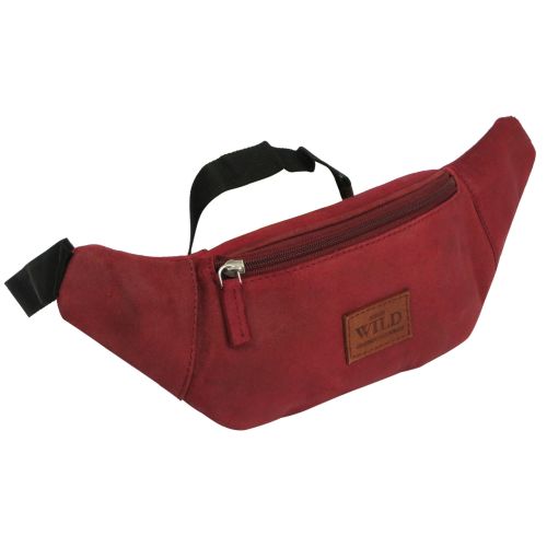 Кожаная сумка на пояс  Always Wild WB-01-18562 Красная