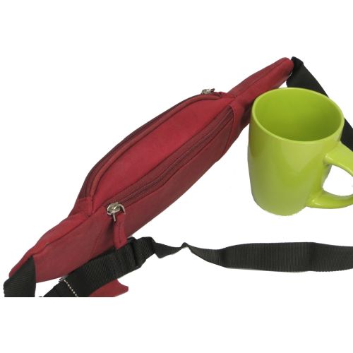 Кожаная сумка на пояс  Always Wild WB-01-18562 Красная