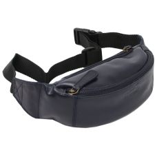 Кожаная сумка на пояс Always Wild WB01SP  Синяя