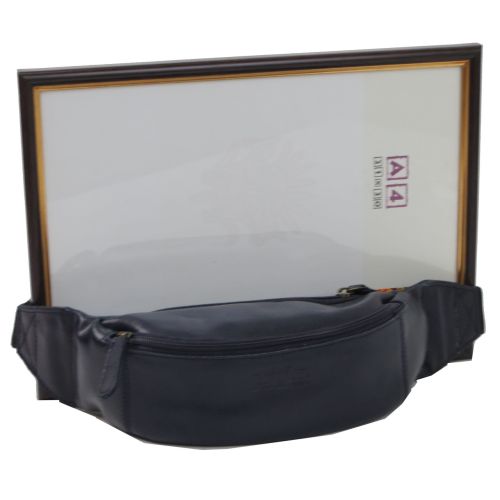 Кожаная сумка на пояс Always Wild WB01SP  Синяя