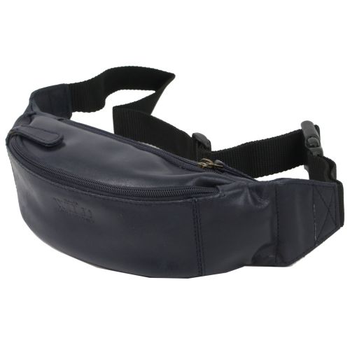 Кожаная сумка на пояс Always Wild WB01SP  Синяя