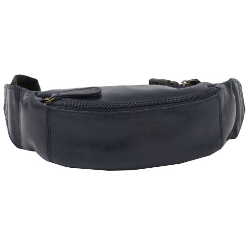 Кожаная сумка на пояс Always Wild WB01SP  Синяя