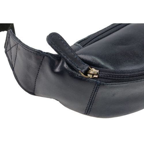 Кожаная сумка на пояс Always Wild WB01SP  Синяя