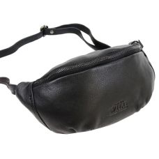 Кожаная сумка на пояс бананка Always Wild 106NDM Черная