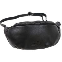 Кожаная сумка на пояс бананка Always Wild 106NDM Черная