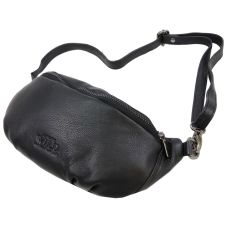 Кожаная сумка на пояс бананка Always Wild 106NDM Черная