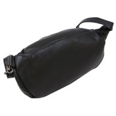 Кожаная сумка на пояс бананка Always Wild 106NDM Черная