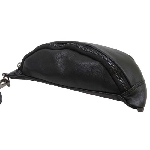 Кожаная сумка на пояс бананка Always Wild 106NDM Черная