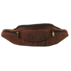 Кожаная сумка на пояс, бананка  Always Wild SP01CH коричневая