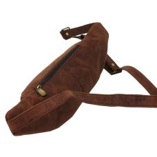 Кожаная сумка на пояс, бананка  Always Wild SP01CH коричневая