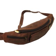 Кожаная сумка на пояс, бананка  Always Wild SP01CH коричневая