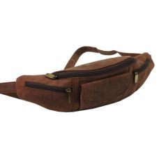 Кожаная сумка на пояс, бананка  Always Wild SP01CH коричневая