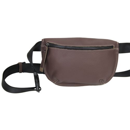 Кожаная сумка на пояс бананка Borsacomoda 908.028 Коричневая