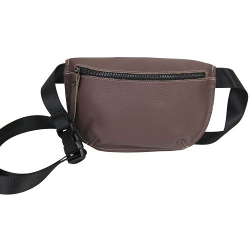 Кожаная сумка на пояс бананка Borsacomoda 908.028 Коричневая