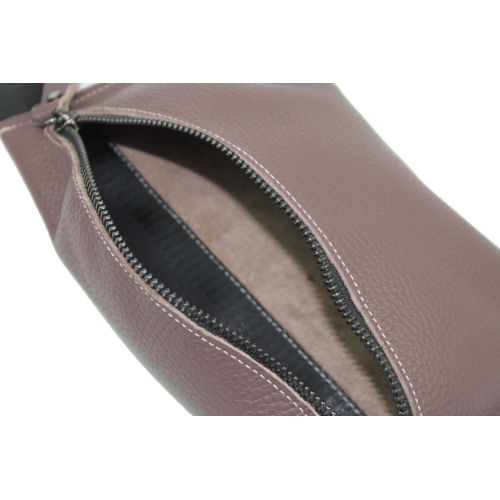 Кожаная сумка на пояс бананка Borsacomoda 908.028 Коричневая