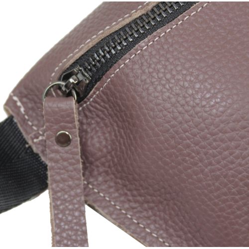 Кожаная сумка на пояс бананка Borsacomoda 908.028 Коричневая