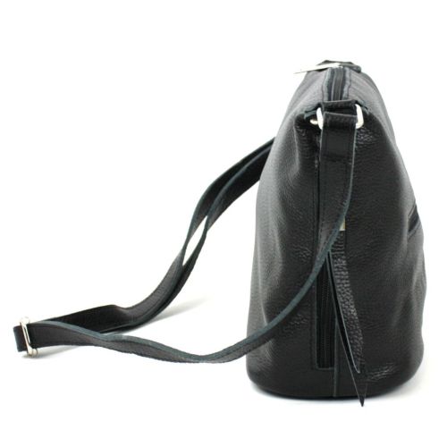 Кожаная женская сумка через плечо Borsacomoda черная 809.023